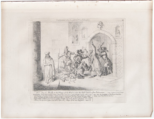 Consequence of a Successful French Invasion,
N o. 1. Plate 3

We Fly on the Wings of The Wind
To Save The Irish Catholics From Persecution